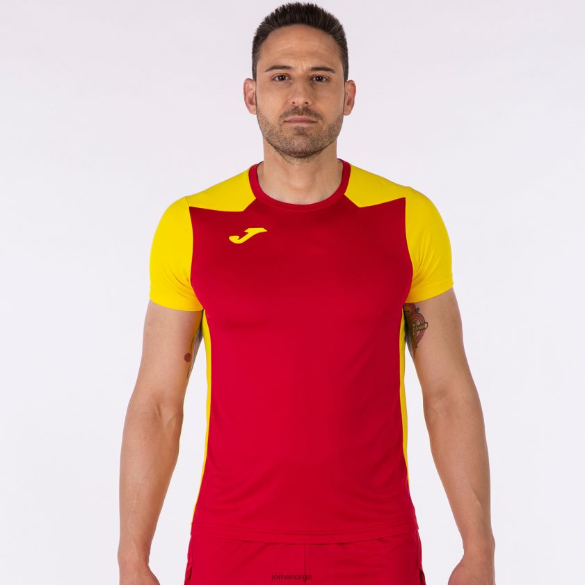 nei Joma skjorte kortermet plate ii rød gul FBD0T01357 menn