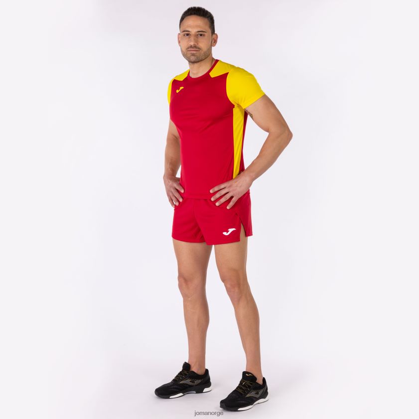 nei Joma skjorte kortermet plate ii rød gul FBD0T01357 menn