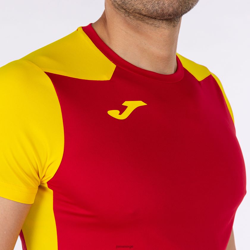 nei Joma skjorte kortermet plate ii rød gul FBD0T01357 menn