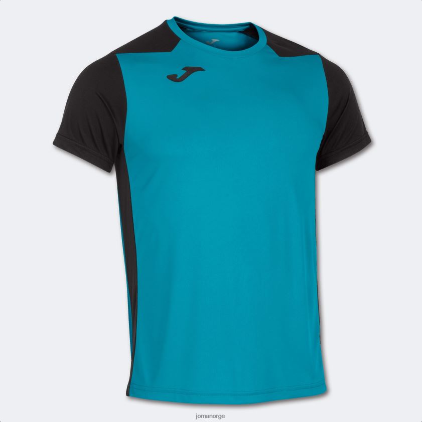 nei Joma skjorte kortermet plate ii turkis svart FBD0T03346 menn