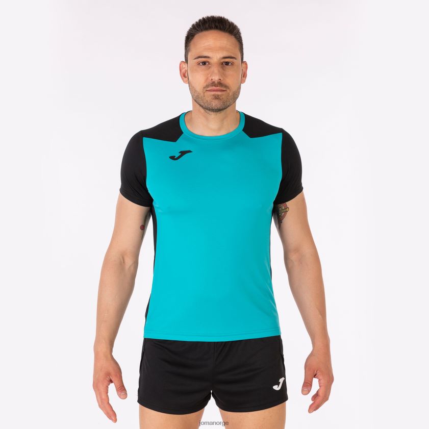 nei Joma skjorte kortermet plate ii turkis svart FBD0T03346 menn