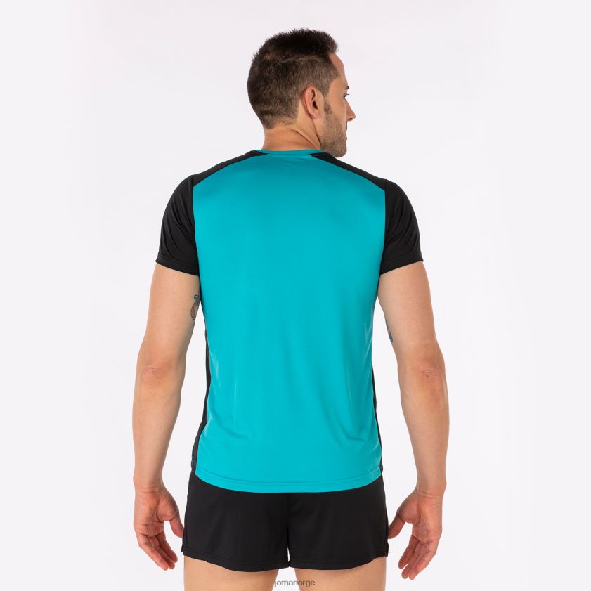 nei Joma skjorte kortermet plate ii turkis svart FBD0T03346 menn