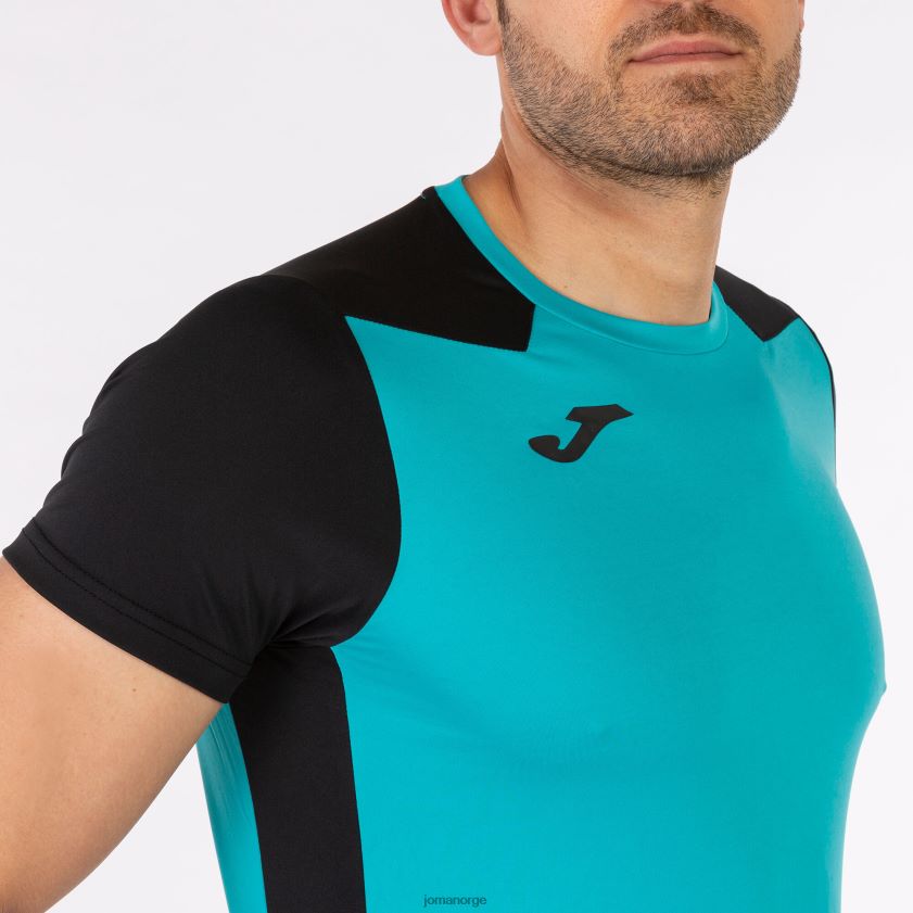 nei Joma skjorte kortermet plate ii turkis svart FBD0T03346 menn