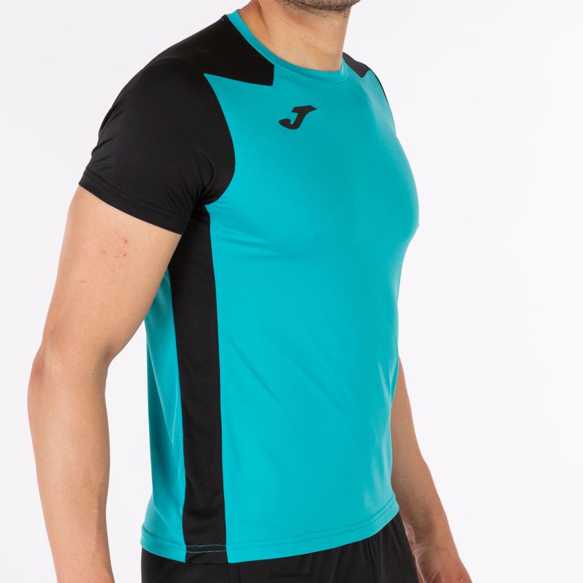 nei Joma skjorte kortermet plate ii turkis svart FBD0T03346 menn