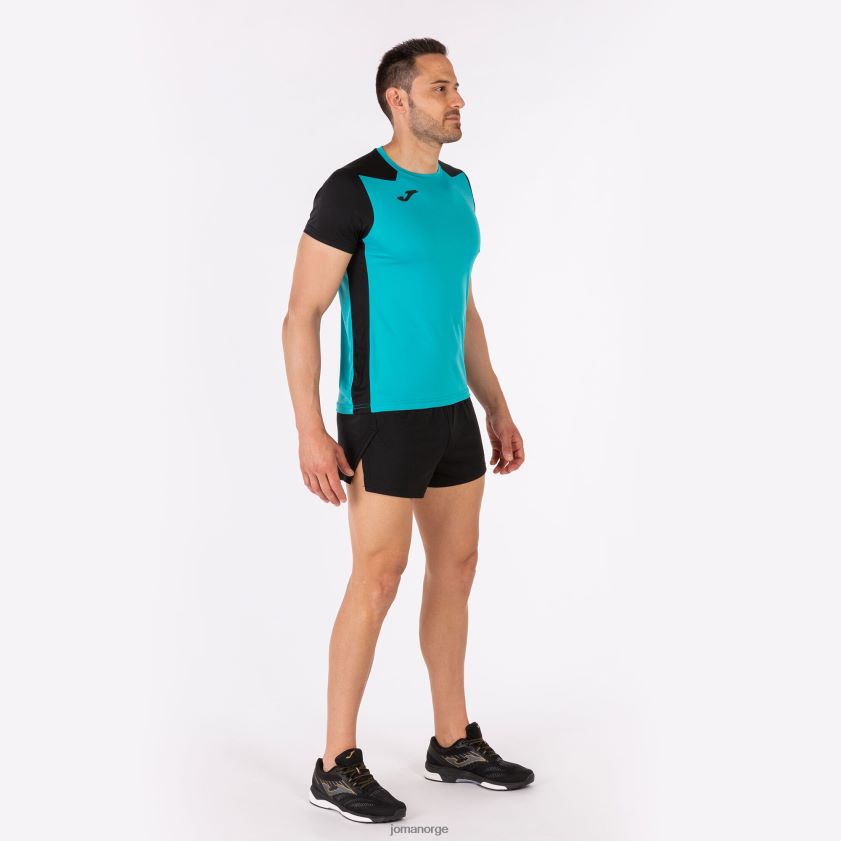 nei Joma skjorte kortermet plate ii turkis svart FBD0T03346 menn
