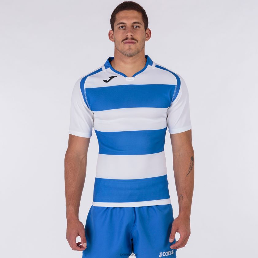 nei Joma skjorte kortermet prorugby ii kongeblå hvit FBD0T02935 menn