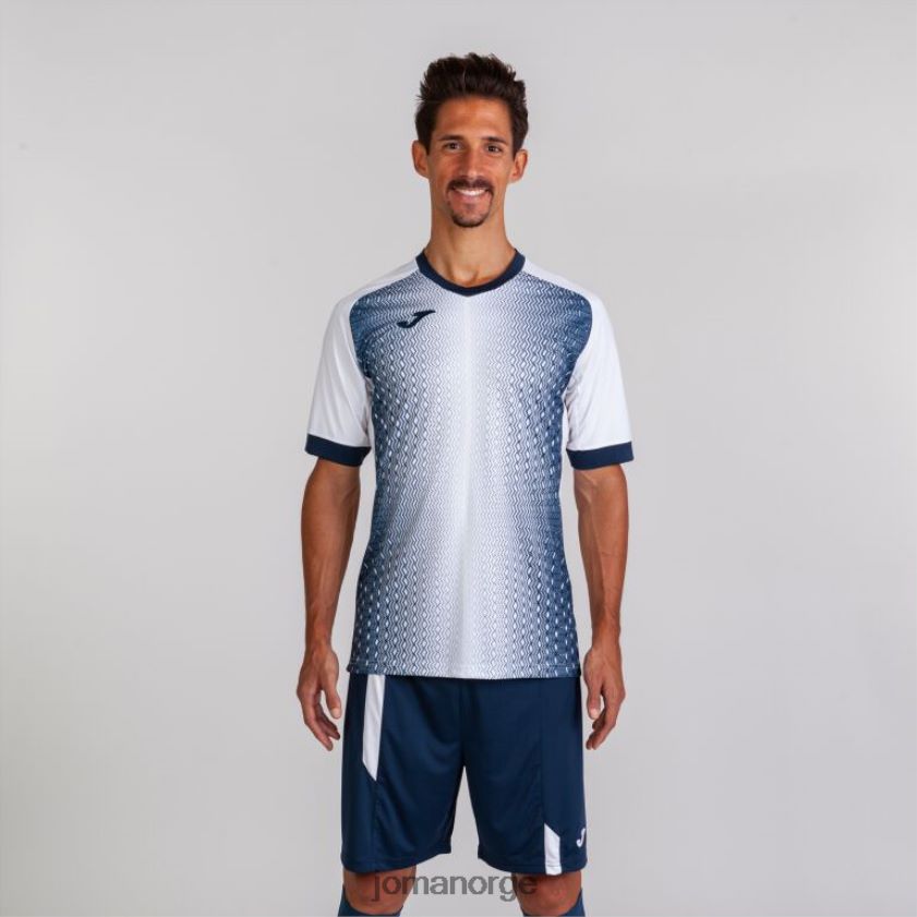 nei Joma skjorte kortermet supernova hvit marineblå FBD0T02945 menn