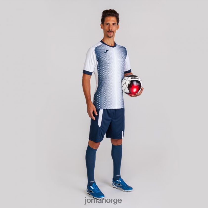 nei Joma skjorte kortermet supernova hvit marineblå FBD0T02945 menn