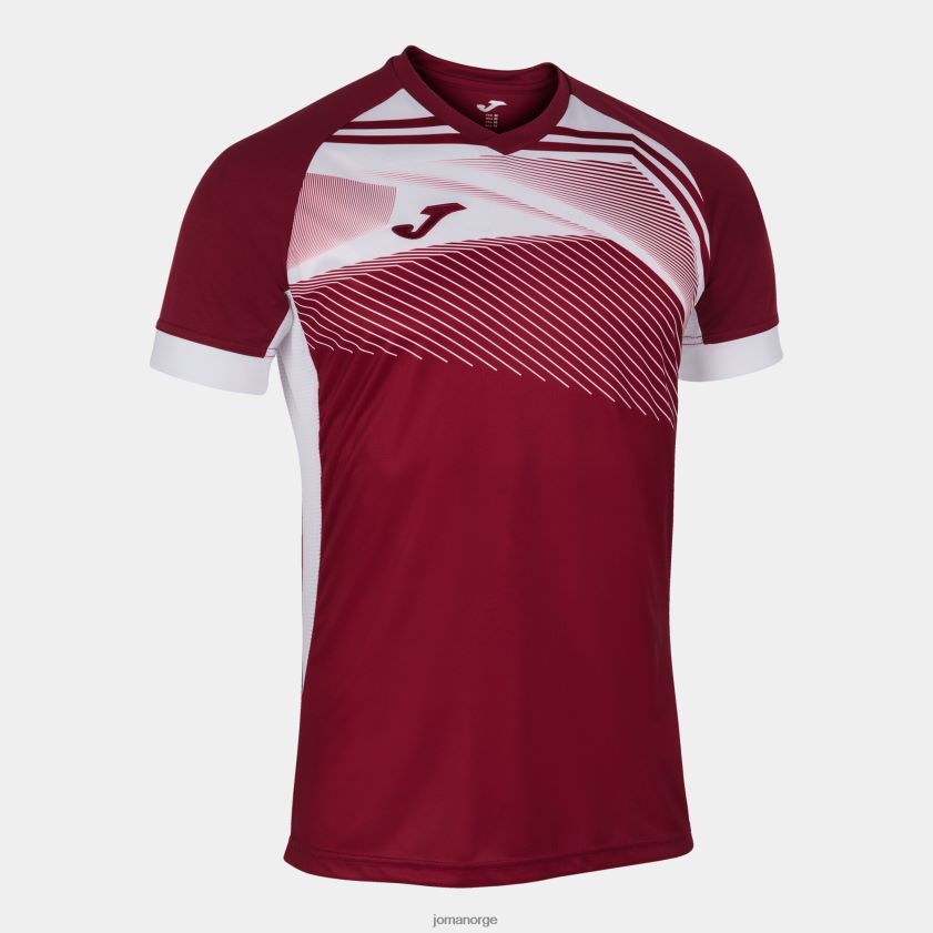 nei Joma skjorte kortermet supernova ii burgunder hvit FBD0T01215 menn
