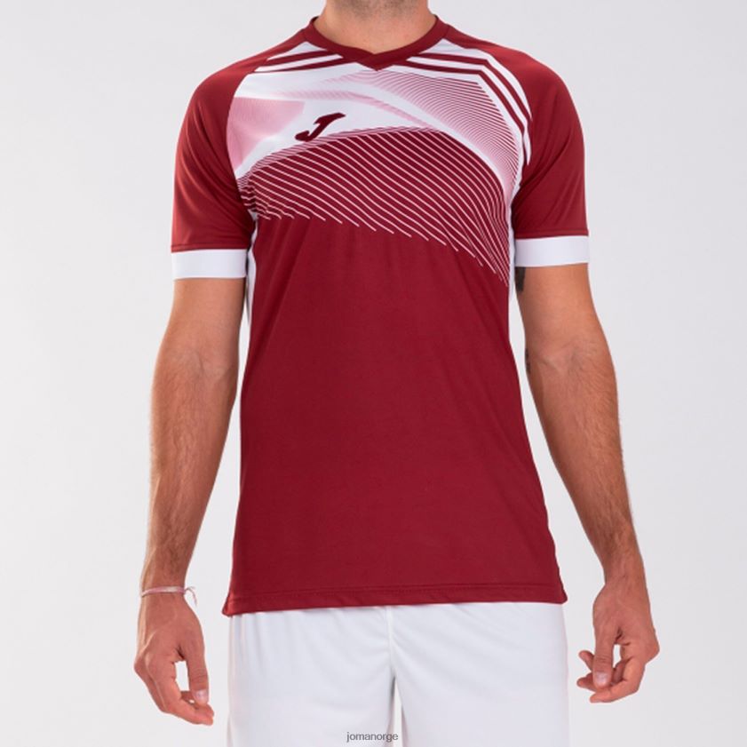 nei Joma skjorte kortermet supernova ii burgunder hvit FBD0T01215 menn