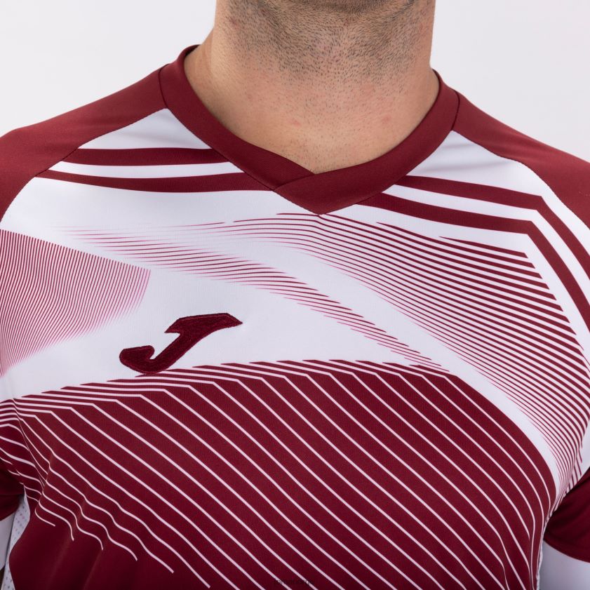 nei Joma skjorte kortermet supernova ii burgunder hvit FBD0T01215 menn