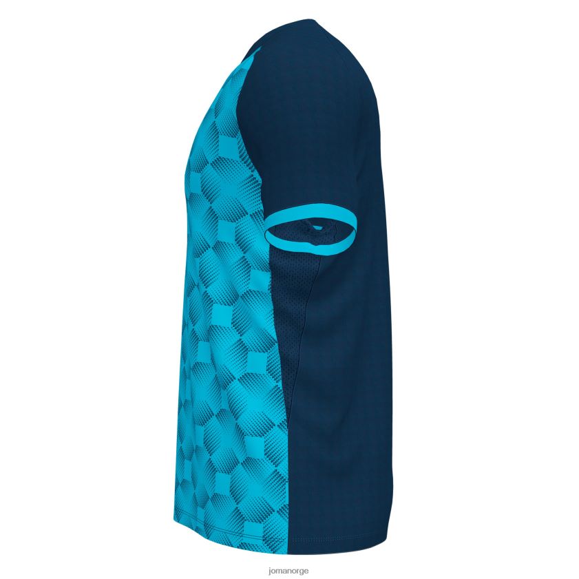 nei Joma skjorte kortermet supernova iii marineblå fluorescerende turkis FBD0T03569 menn