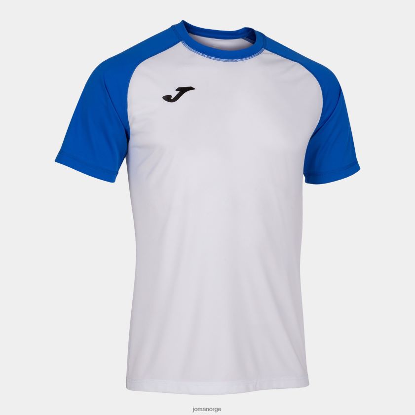 nei Joma skjorte kortermet teamwork hvit kongeblå FBD0T04542 menn