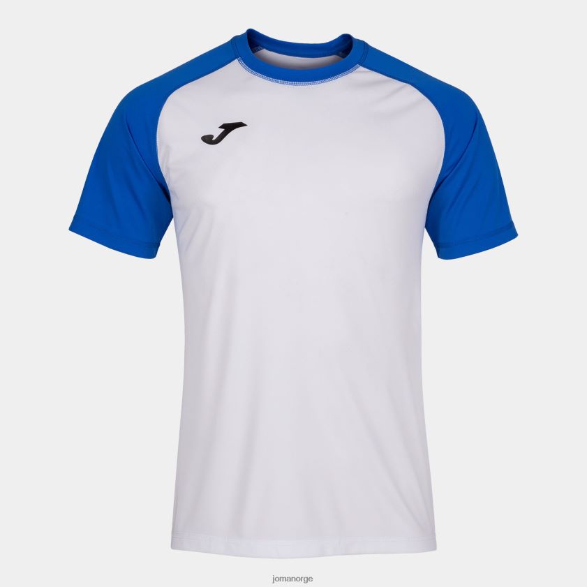 nei Joma skjorte kortermet teamwork hvit kongeblå FBD0T04542 menn