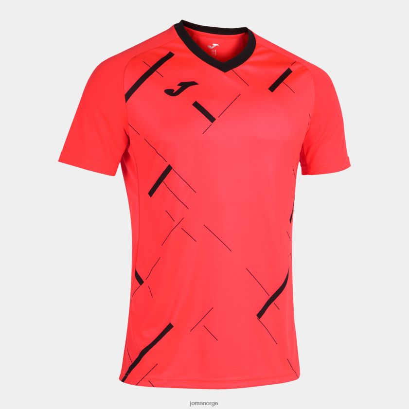 nei Joma skjorte kortermet tiger iii fluorescerende korallsvart FBD0T04543 menn