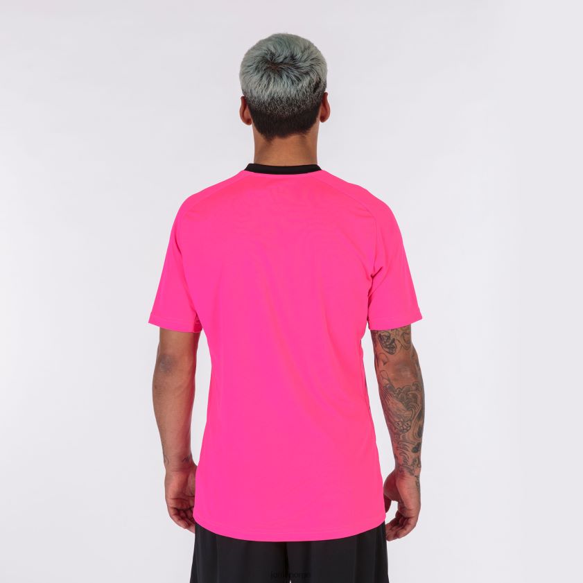 nei Joma skjorte kortermet tiger iii fluorescerende rosa svart FBD0T04541 menn