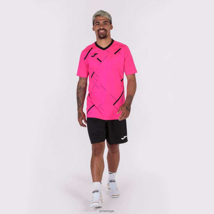 nei Joma skjorte kortermet tiger iii fluorescerende rosa svart FBD0T04541 menn