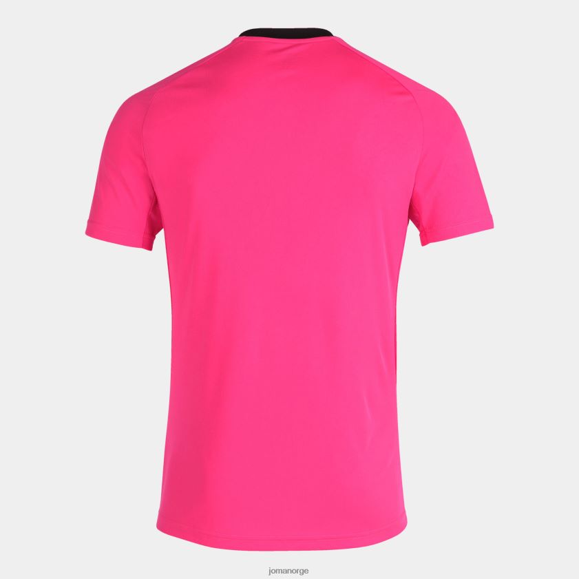 nei Joma skjorte kortermet tiger iii fluorescerende rosa svart FBD0T04541 menn