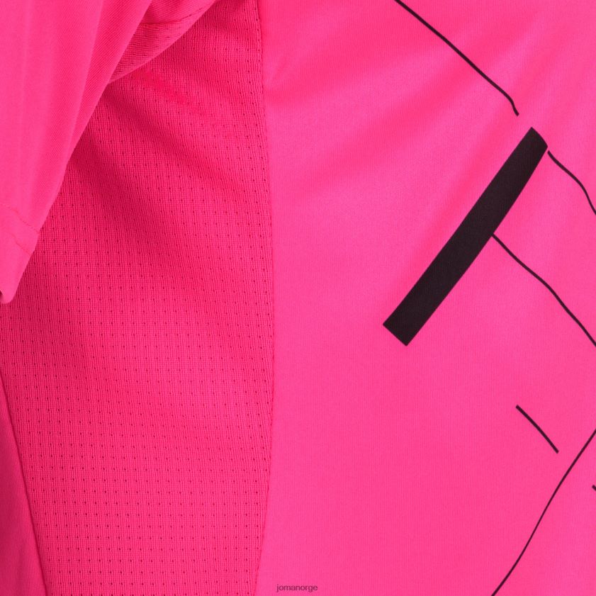 nei Joma skjorte kortermet tiger iii fluorescerende rosa svart FBD0T04541 menn