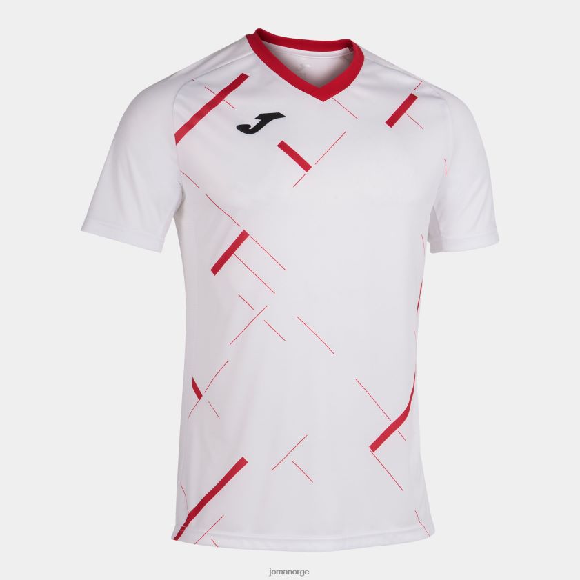 nei Joma skjorte kortermet tiger iii hvit rød FBD0T03333 menn