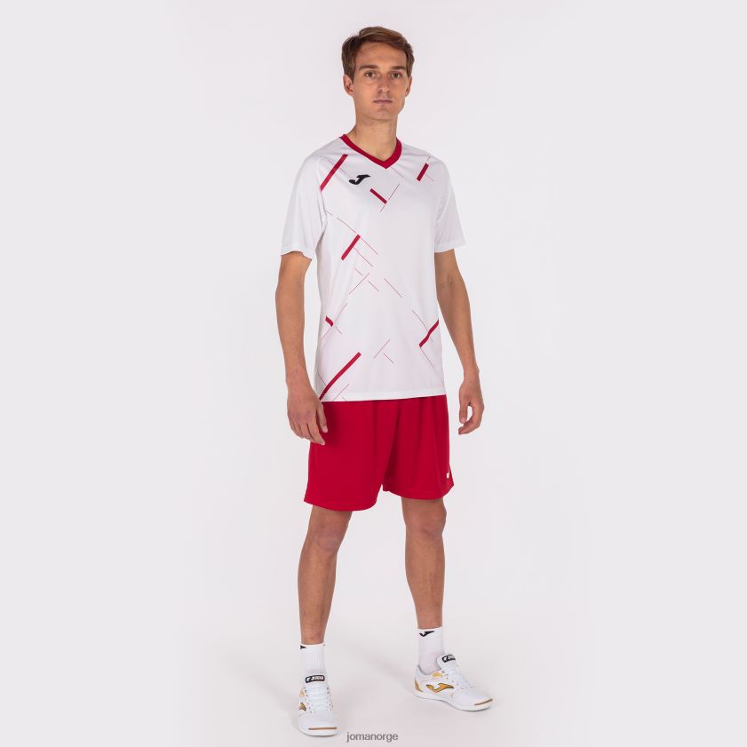 nei Joma skjorte kortermet tiger iii hvit rød FBD0T03333 menn