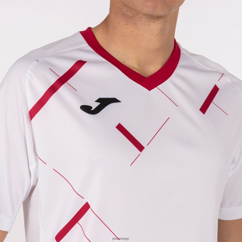 nei Joma skjorte kortermet tiger iii hvit rød FBD0T03333 menn