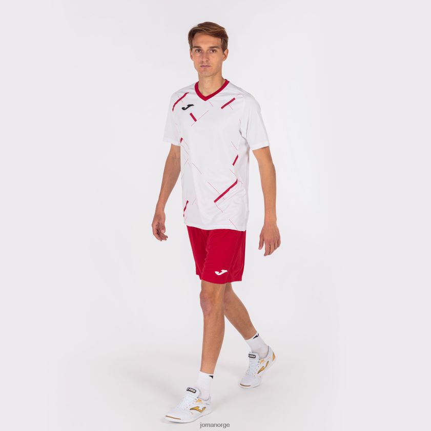 nei Joma skjorte kortermet tiger iii hvit rød FBD0T03333 menn