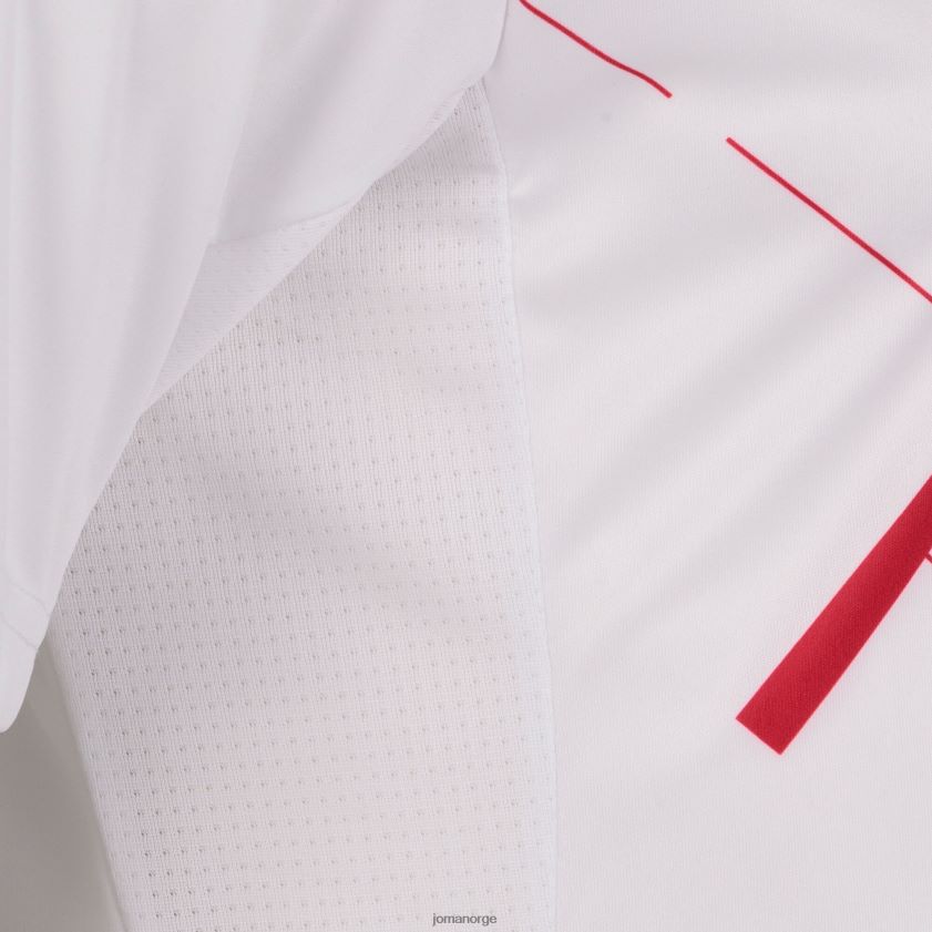 nei Joma skjorte kortermet tiger iii hvit rød FBD0T03333 menn