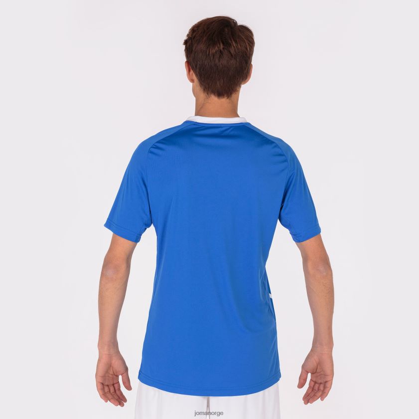 nei Joma skjorte kortermet tiger iii kongeblå hvit FBD0T03305 menn