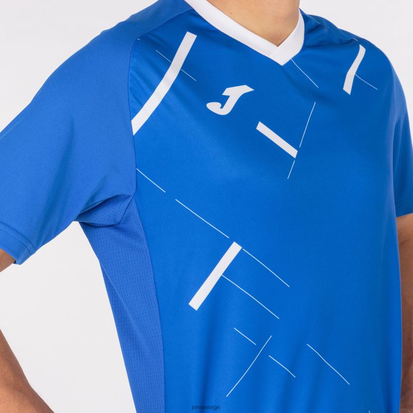 nei Joma skjorte kortermet tiger iii kongeblå hvit FBD0T03305 menn