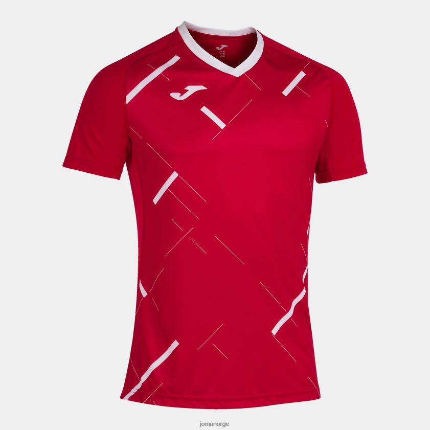 nei Joma skjorte kortermet tiger iii rød Hvit FBD0T01011 menn