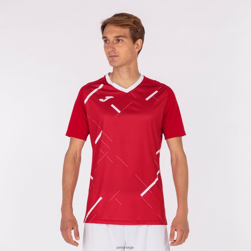 nei Joma skjorte kortermet tiger iii rød Hvit FBD0T01011 menn