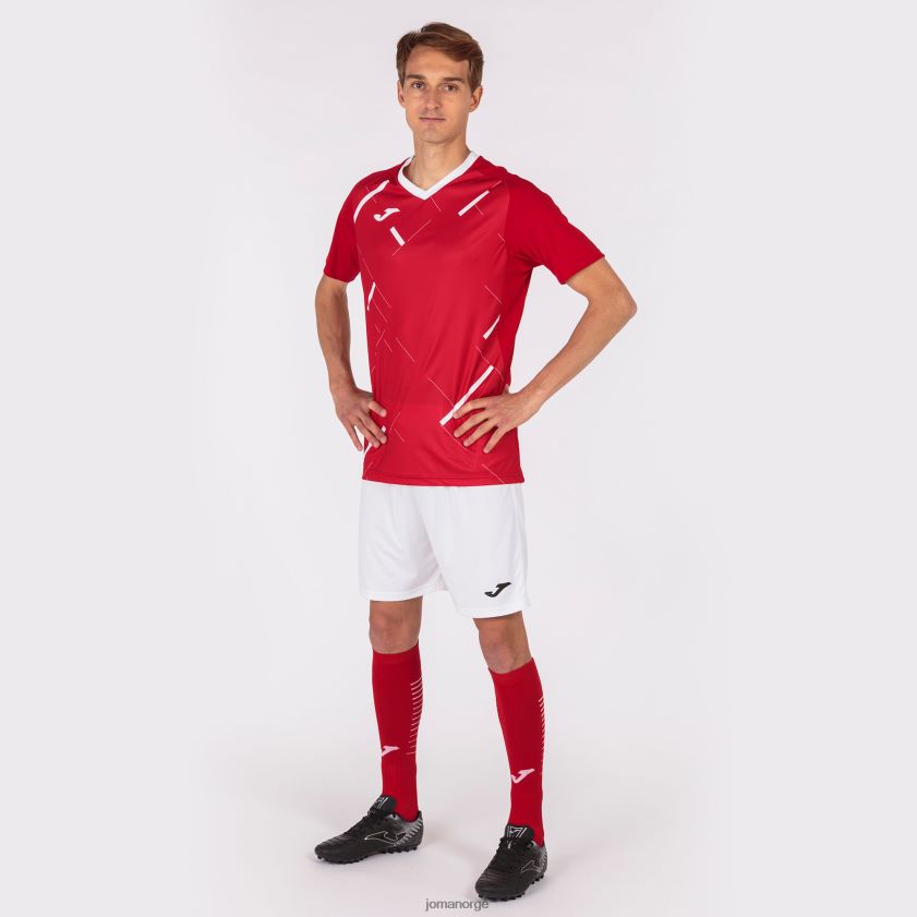 nei Joma skjorte kortermet tiger iii rød Hvit FBD0T01011 menn