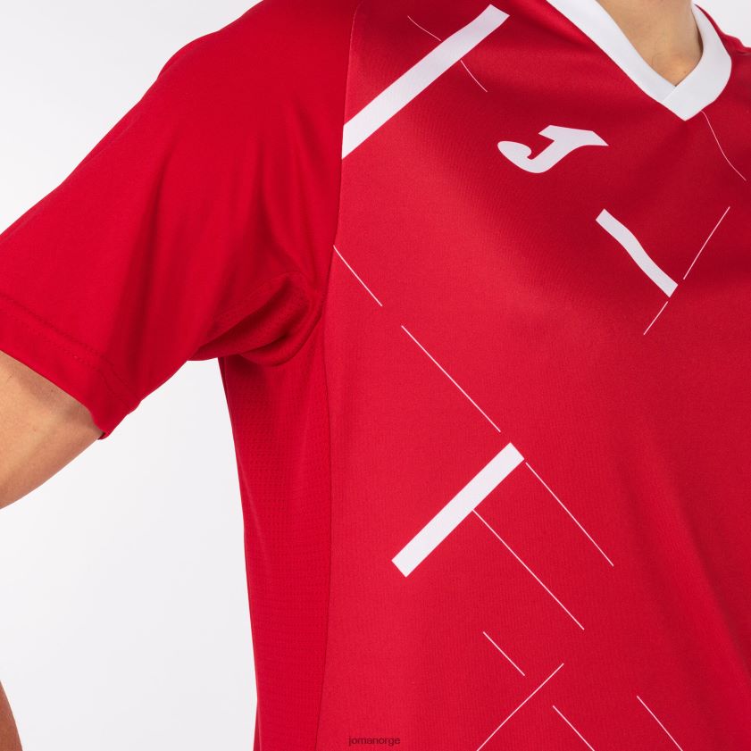 nei Joma skjorte kortermet tiger iii rød Hvit FBD0T01011 menn