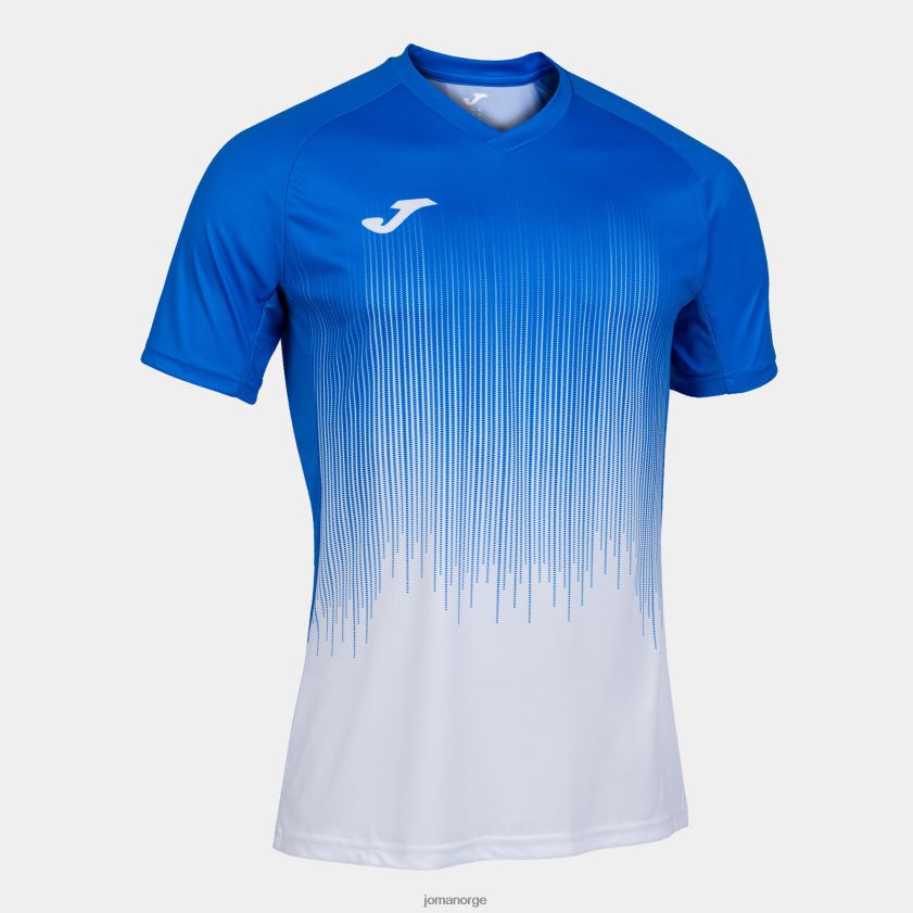 nei Joma skjorte kortermet tiger iv hvit kongeblå FBD0T04367 menn