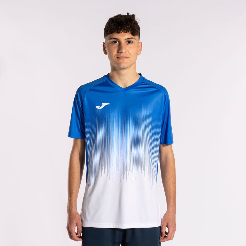 nei Joma skjorte kortermet tiger iv hvit kongeblå FBD0T04367 menn