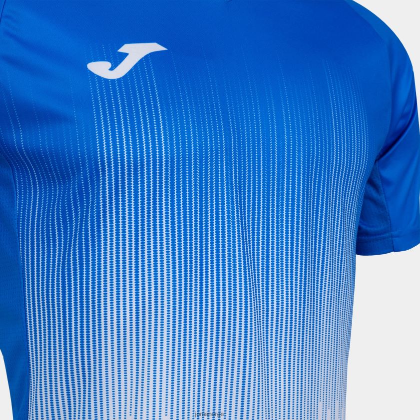 nei Joma skjorte kortermet tiger iv hvit kongeblå FBD0T04367 menn