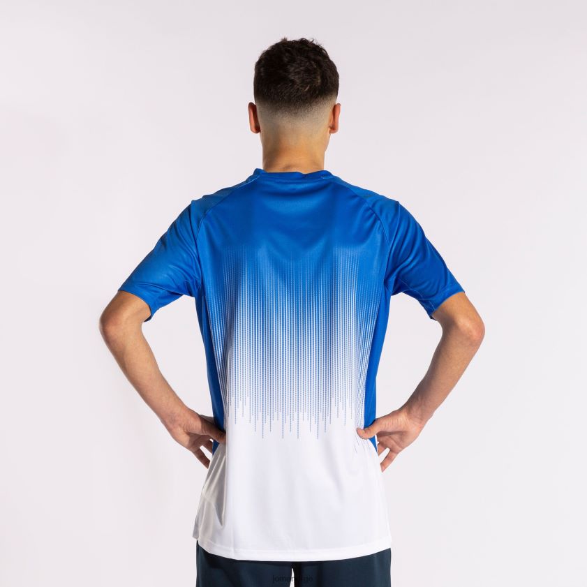 nei Joma skjorte kortermet tiger iv hvit kongeblå FBD0T04367 menn