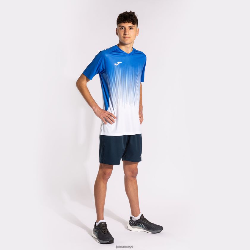 nei Joma skjorte kortermet tiger iv hvit kongeblå FBD0T04367 menn