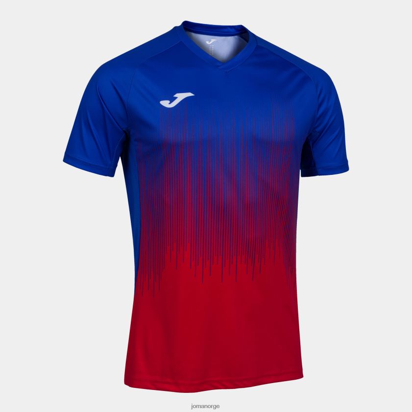 nei Joma skjorte kortermet tiger iv rød kongeblå FBD0T02857 menn