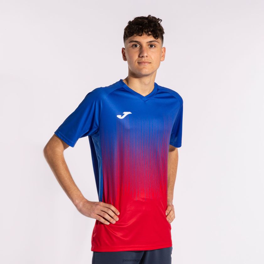 nei Joma skjorte kortermet tiger iv rød kongeblå FBD0T02857 menn