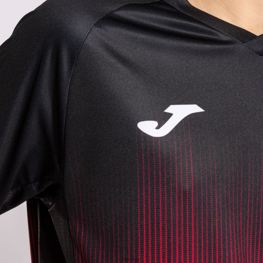nei Joma skjorte kortermet tiger iv rød svart FBD0T01250 menn