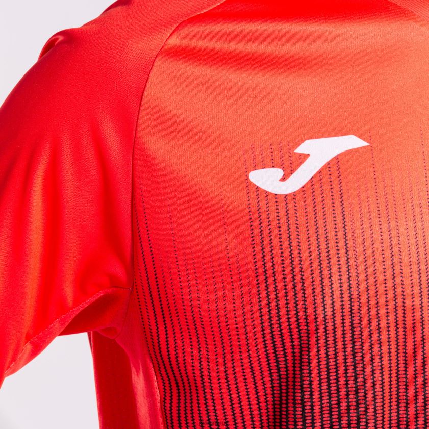 nei Joma skjorte kortermet tiger iv svart fluorescerende korall FBD0T03172 menn