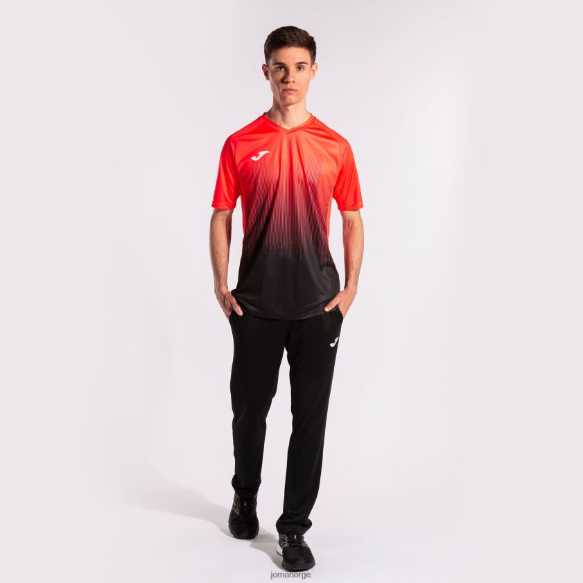nei Joma skjorte kortermet tiger iv svart fluorescerende korall FBD0T03172 menn