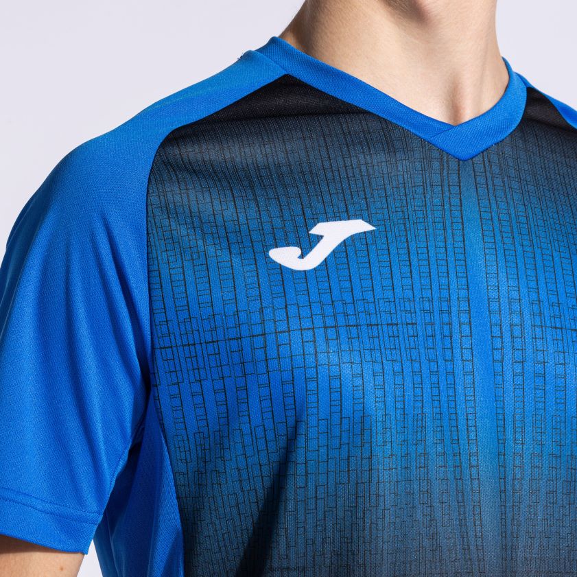 nei Joma skjorte kortermet tiger v kongeblå svart FBD0T0182 menn