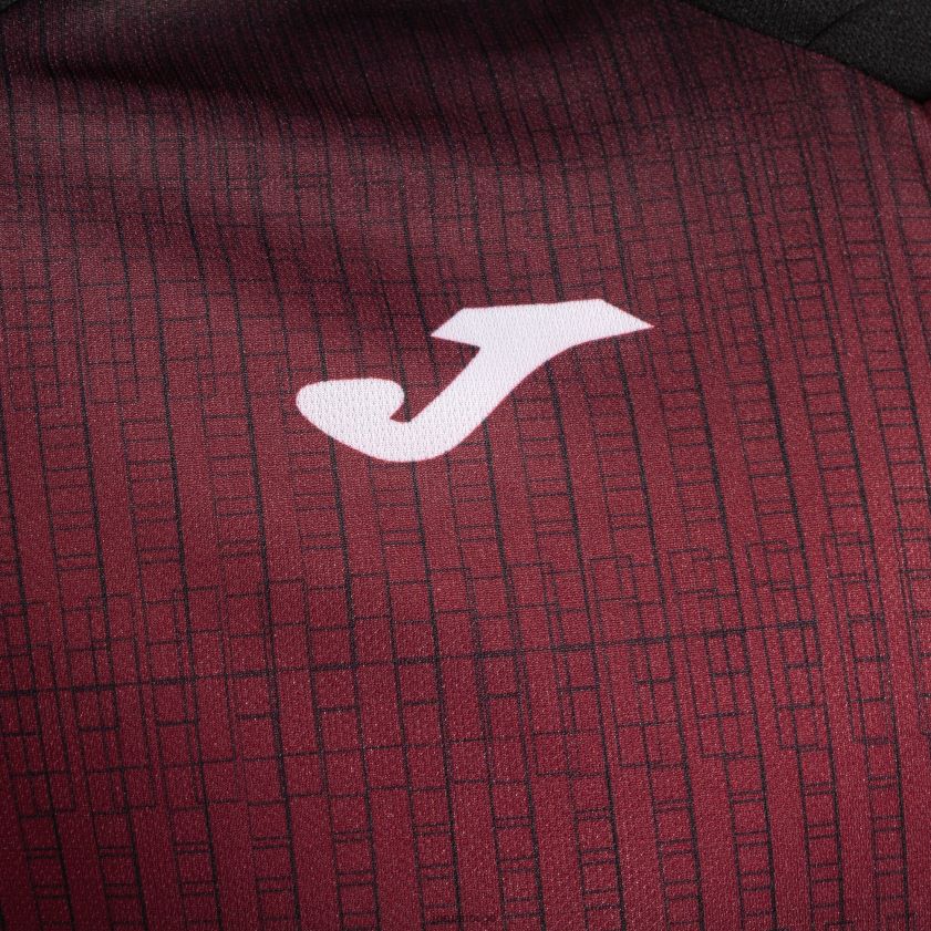 nei Joma skjorte kortermet tiger v svart burgunder FBD0T092 menn