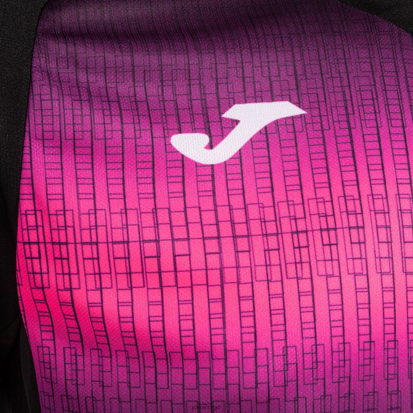 nei Joma skjorte kortermet tiger v svart fluorescerende rosa FBD0T01166 menn