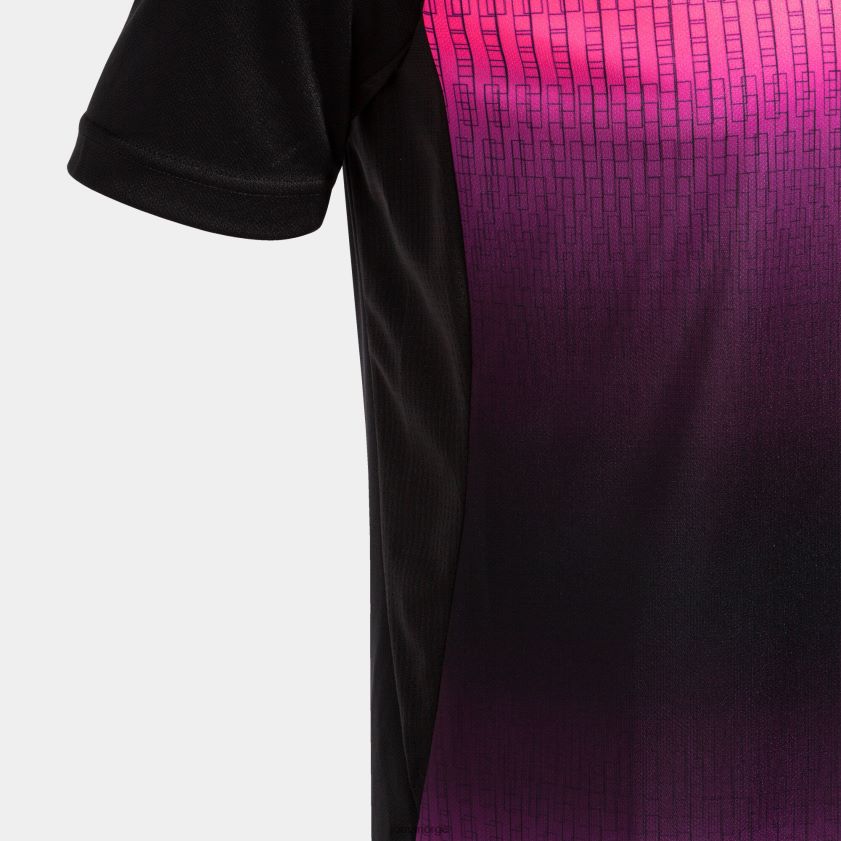 nei Joma skjorte kortermet tiger v svart fluorescerende rosa FBD0T01166 menn