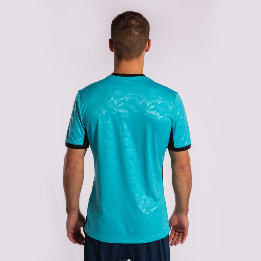 nei Joma skjorte kortermet toletum ii fluorescerende turkis marineblå FBD0T03402 menn