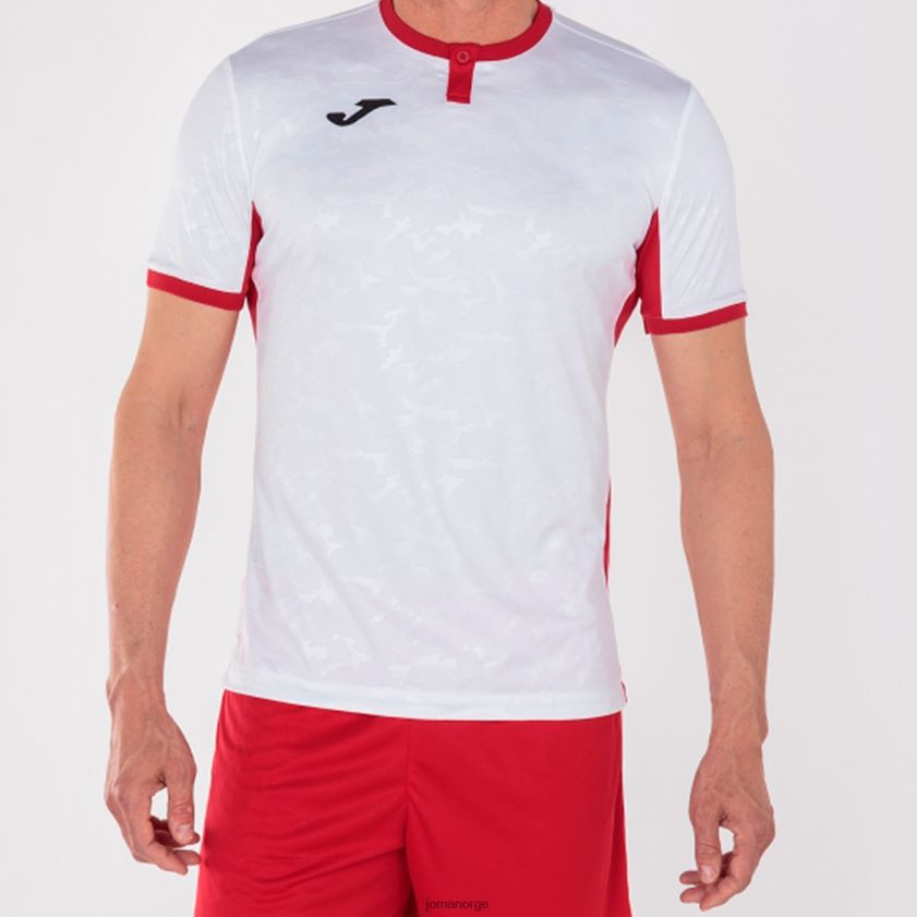 nei Joma skjorte kortermet toletum ii hvit rød FBD0T04143 menn